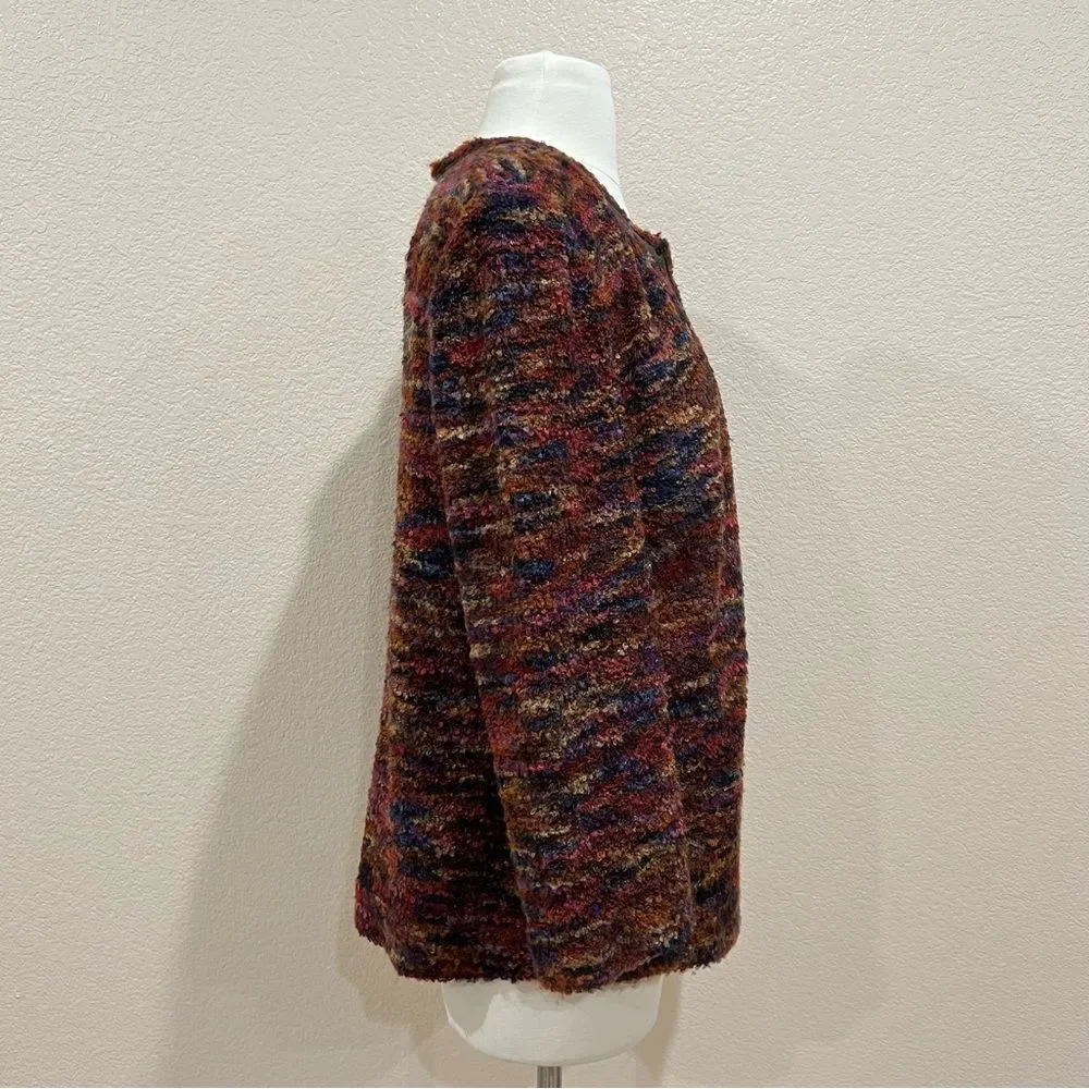 Notations Multicolor Boucle Tweed Blazer Jacket Size Large - Picture 7 of 11